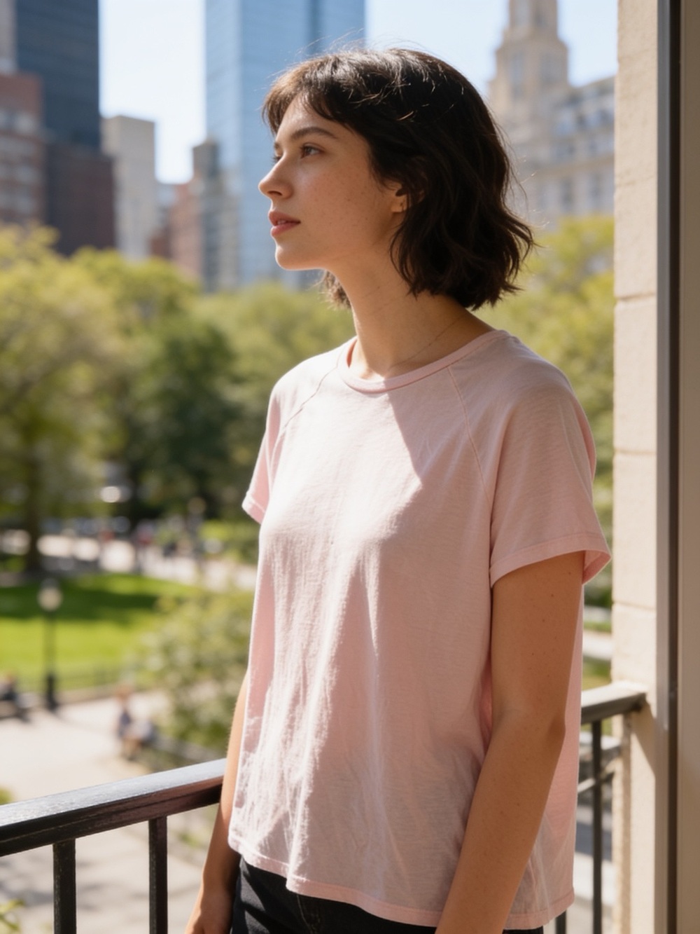 J. Crew Pale Pink Short-Sleeve Tee